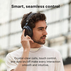 Sennheiser Momentum 4 Wireless Over Ear Headphones, German Design, ANC, 60h Battery, Customizable Sound, 4 Digital Mics for Crystal-Clear Calls, Multipoint Connectivity, 2 Yr Warranty, Black-Copper