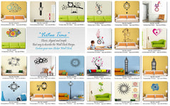 SYGA Floral Design Wall Stickers Clock_01
