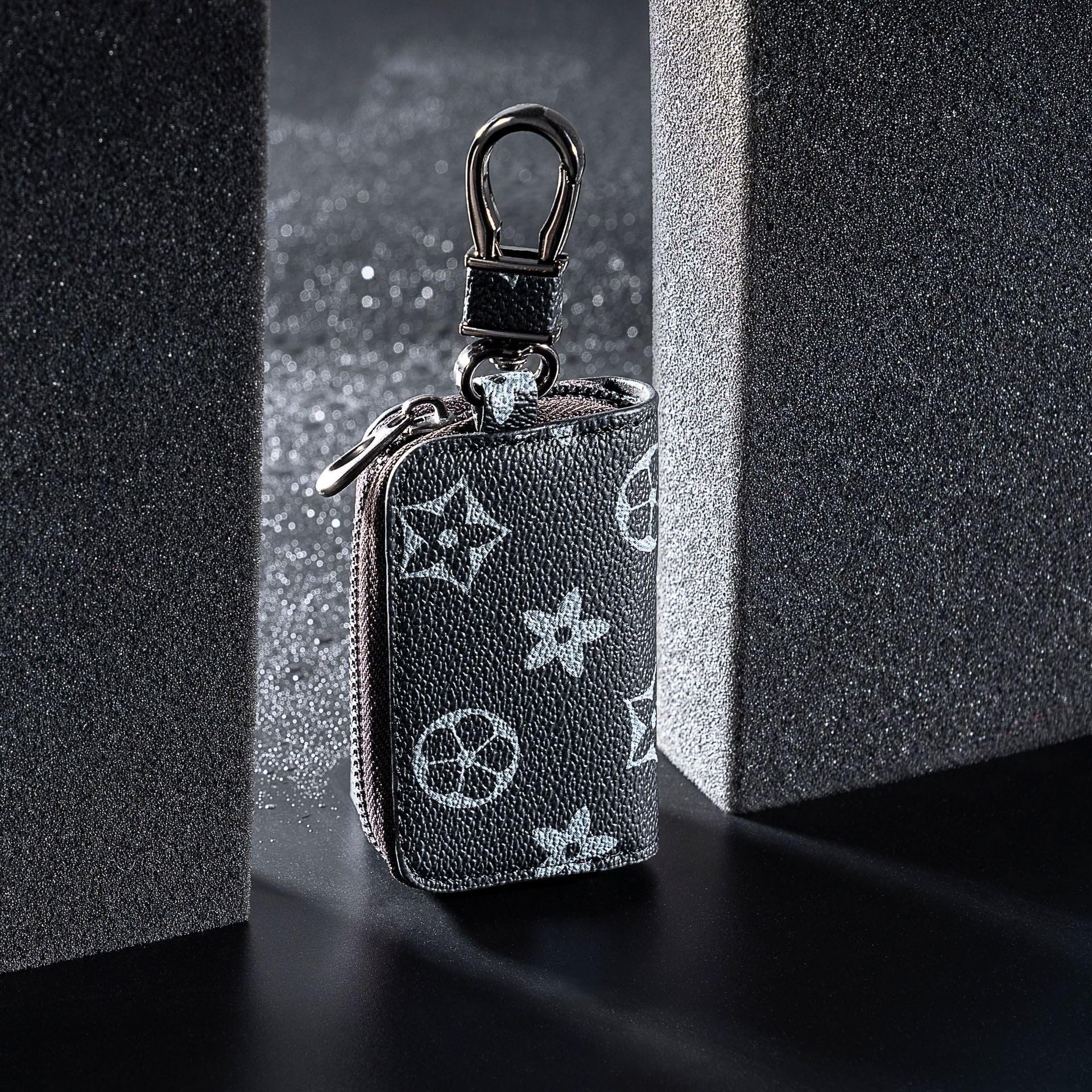 SYGA Car Key Bag Creative Style Car Zipper Fashion Protective Case for Men and Women(Star-Grey-Style-1)