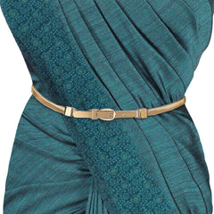 SYGA Women Metal Chain Angle Wings Buckle Stretchy Skinny Belt, Gold(Fits Waist Size 26-36)