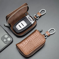 SYGA Car Key Bag Creative Style Car Zipper Fashion Protective Case for Men and Women(Key-Khaki)