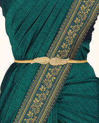 SYGA Women Metal Chain Angle Wings Buckle Stretchy Skinny Belt, Gold(Fits Waist Size 26-36)