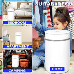 HOMEAPPY Latest Mini Washing Machine || Single Tub Portable Washing Machine with Anti Bacterial Function of Blue UV Light Rotary Controller for Compact Laundry || Washing Underwear Baby Clothes