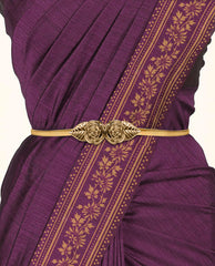 SYGA Women Metal Chain Angle Wings Buckle Stretchy Skinny Belt, Gold(Fits Waist Size 26-36)