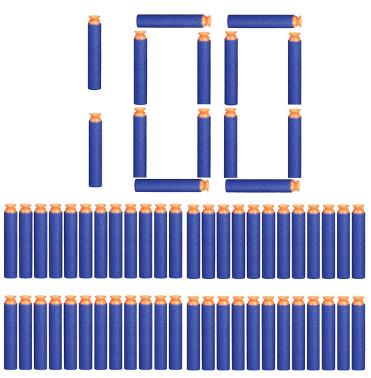 SYGA Plastic Bullet Foam Suction Dart for Nerf N-Strike Elite Guns_Plastic foam_Multicolour_100 Pieces
