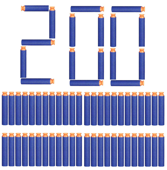 syga blue plastic bullet foam suction dart for nerf n-strike elite guns, 200-pieces- Multi color