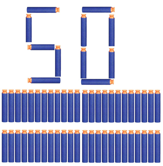 syga blue plastic bullet foam suction dart for nerf n-strike elite guns,Pack of 50-pieces- Multi color