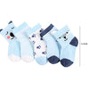 SYGA 5 Pairs Baby Girl Boys Non Slip Trainer Socks Toddlers Infant Socks Warm and Socks Cotton Stretch Crew Anti-Slip Baby Socks- Blue Puppy, 0-1 Years