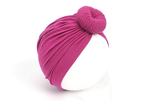 SYGA Unisex Cotton Turban Hat (Pack Of 1) (TurbonHeadWrap_Magenta_Magenta_S)