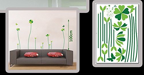 Syga 'Wall Green Grass' Wall Sticker (PVC Vinyl, 50 cm x 5 cm x 5 cm)