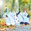 SYGA 5 Pairs Baby Girl Boys Non Slip Trainer Socks Toddlers Infant Socks Warm and Socks Cotton Stretch Crew Anti-Slip Baby Socks- Blue Puppy, 0-1 Years