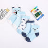 SYGA 5 Pairs Baby Girl Boys Non Slip Trainer Socks Toddlers Infant Socks Warm and Socks Cotton Stretch Crew Anti-Slip Baby Socks- Blue Puppy, 0-1 Years