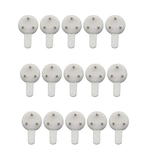 Syga Plastic Mini Invisible Hanging Hooks (B004B, White) - Pack of 15