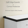 SYGA Baby Safety Strip Furniture Edge Guard Cushion Corner Cover 2 Meter 6.5 feet Tape Infant Bump Protector (L Shape_Black)