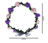 SYGA 12 Artificial Foam Fabric Flower Crown Tiara Headband Head Garland Floral Hair Festival for Princess, Girls - Pink & Purple