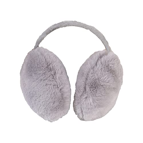 SYGA Winter Earmuffs Fashion Faux Fur Ear Warmer Soft Warm Windproof Earmuffs for Kids, Women and Men for Outdoor Activities, School College Office Morning Walk- Light Gray