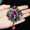 SYGA Women's Rhinestone Brooch Gorgeous Luxury Flower Colorful Crystal Brooch Teardrop Necklace Brooch Pin - WaterDrop