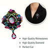 SYGA Women's Rhinestone Brooch Gorgeous Luxury Flower Colorful Crystal Brooch Teardrop Necklace Brooch Pin - WaterDrop