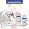 SYGA Manual Breast Feeding Pump with 150ml and 250ml Wide Neck Baby Feeding Bottle