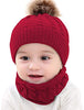 SYGA Unisex Wool, Acrylic Scarf and Hat Set (Pack Of 2) (ScarfCap_Maroon_Red, Maroon_M)