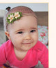 SYGA 3 Pcs Children's Hair Band for Infants and Girls Elastic Headband Set Nylon Elastic Flower Hair Accessories (Off-White)