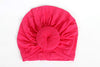 SYGA 1 Piece Cotton Hat BunTurban Infant Photography Props_DarkPink