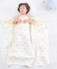 SYGA 110 cm Baby Swaddle Blankets 6 Layer Muslin Swaddle Wrap 100% Cotton Stroller Cover Receiving Blankets_CrownYellow