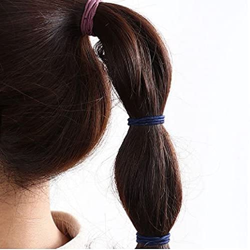 SYGA Multicolor Hair Bands (100) Hair Bobbles Hair Ties 3mm Hair Bands for Women. Versatile Hair Band for Styling Pony Ponytail for Girls Stretchable Elastic Hair Bands and Hair Elastics- Five Colour