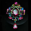 SYGA Women's Rhinestone Brooch Gorgeous Luxury Flower Colorful Crystal Brooch Teardrop Necklace Brooch Pin - WaterDrop