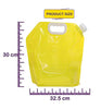 Syga 5 Liters Portable Collapsible Water Storage Tank Water Container Water Carrier Lifting Bag Camping Hiking Survival Kit Tool, Yellow