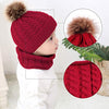 SYGA Unisex Wool, Acrylic Scarf and Hat Set (Pack Of 2) (ScarfCap_Maroon_Red, Maroon_M)