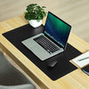 SYGA Desk Pad Protector Waterproof PU Desk Mat Blotters on Desktop Laptop Computer Gaming Keyboard Mouse Pad Non-Slip Desk Writing Mat Cover for Office & Home 90CM * 45CM Black & Black