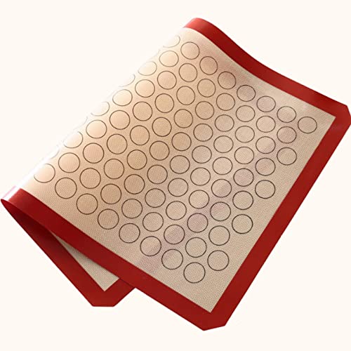 SYGA 1 Pieces Reusable Silicone Non-Stick Cookies Baking Mats for Moulds and Rolls, for Making Bread, Cakes, Macaroni, Buns and Loaves(Beige)