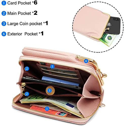 PALAY Women's Small Cross-Body Phone Bag Stylish PU Leather Mobile Cell  Phone Holder Pocket Purse Wallet Sling Bag Mini Shoulder Bags
