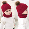 SYGA Unisex Wool, Acrylic Scarf and Hat Set (Pack Of 2) (ScarfCap_Maroon_Red, Maroon_M)