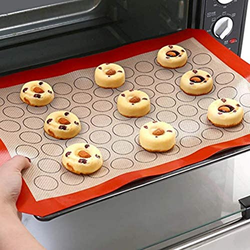 SYGA 1 Pieces Reusable Silicone Non-Stick Cookies Baking Mats for Moulds and Rolls, for Making Bread, Cakes, Macaroni, Buns and Loaves(Beige)